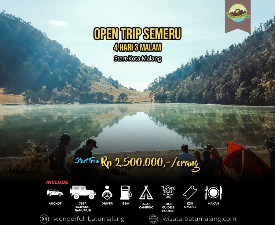 Open Trip Semeru 4 Hari 3 Malam Tahun 2022 Paket Wisata Batu Paket Wisata Malang Open Trip 